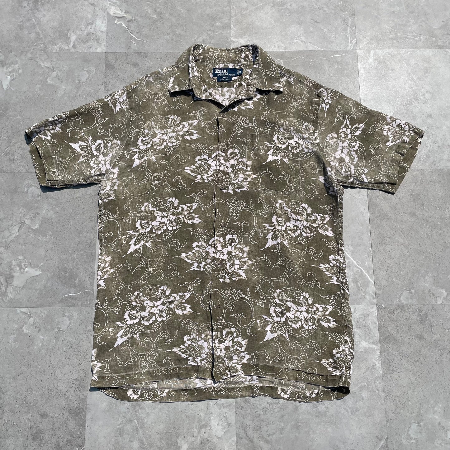 90s Ralph Lauren Lance Rare Paisley Linen Shirt (M)