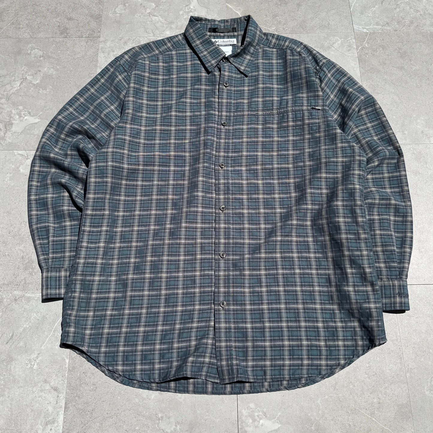 00s Columbia Checkered Zip-Pocket Shirt KiiChain Clothing