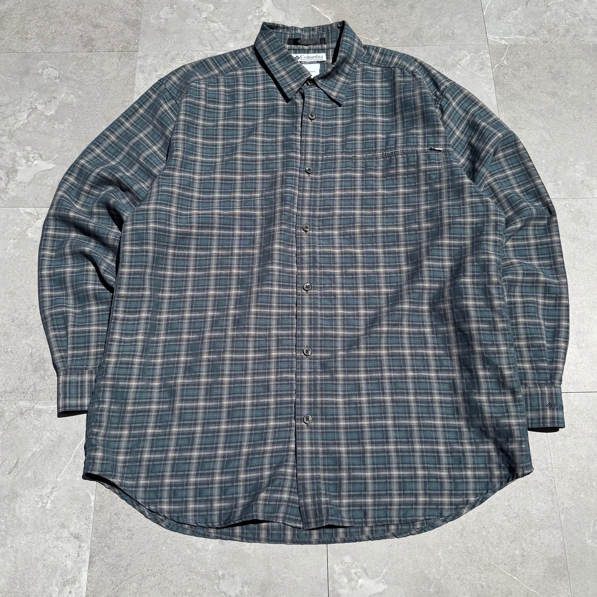 00s Columbia Checkered Zip-Pocket Shirt KiiChain Clothing