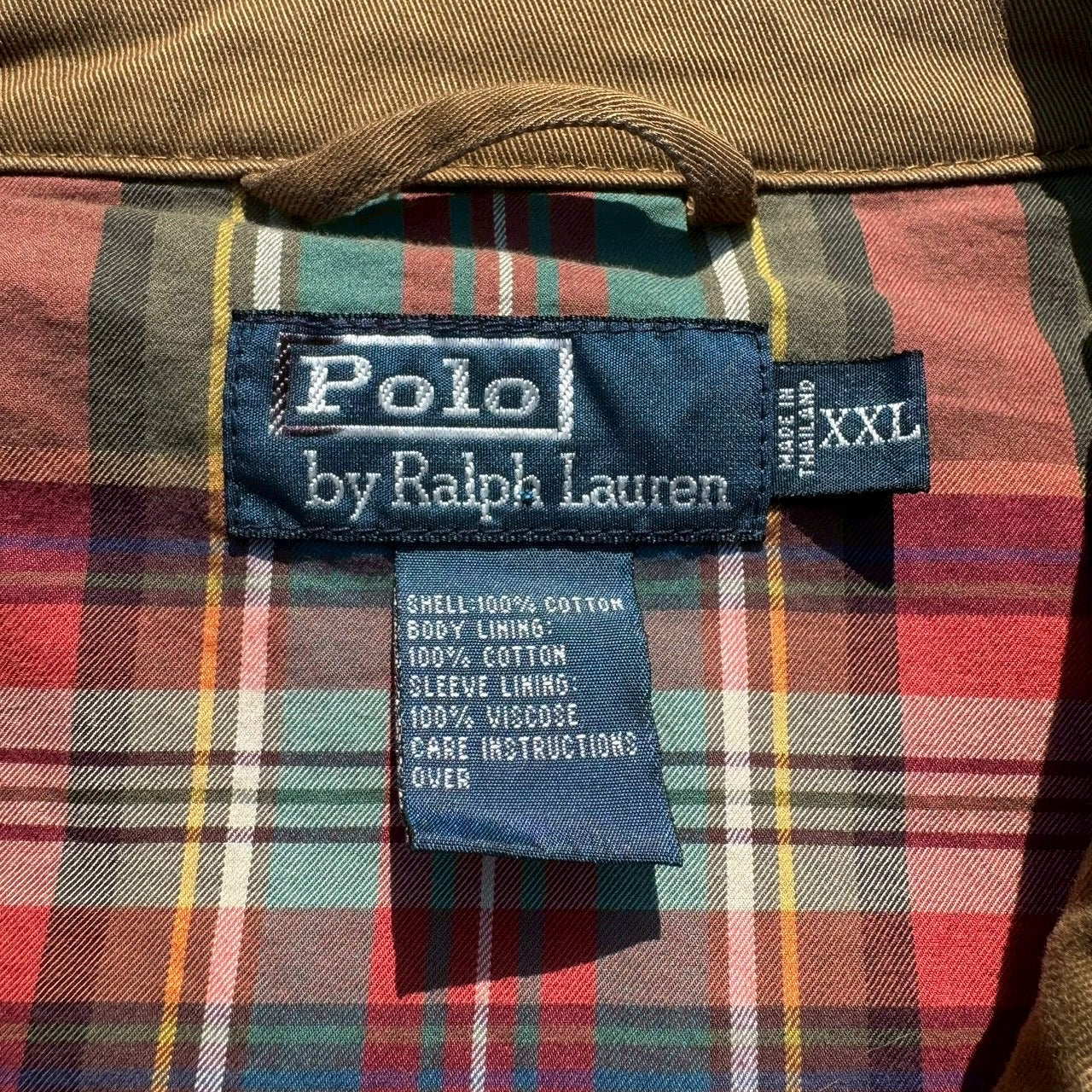 90s-00s Ralph Lauren Brown Checkered Lined Swing Top Jacket