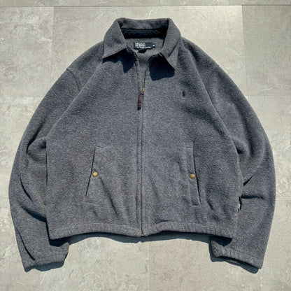 90s Ralph Lauren Gray Fleece Swing Top Jacket
