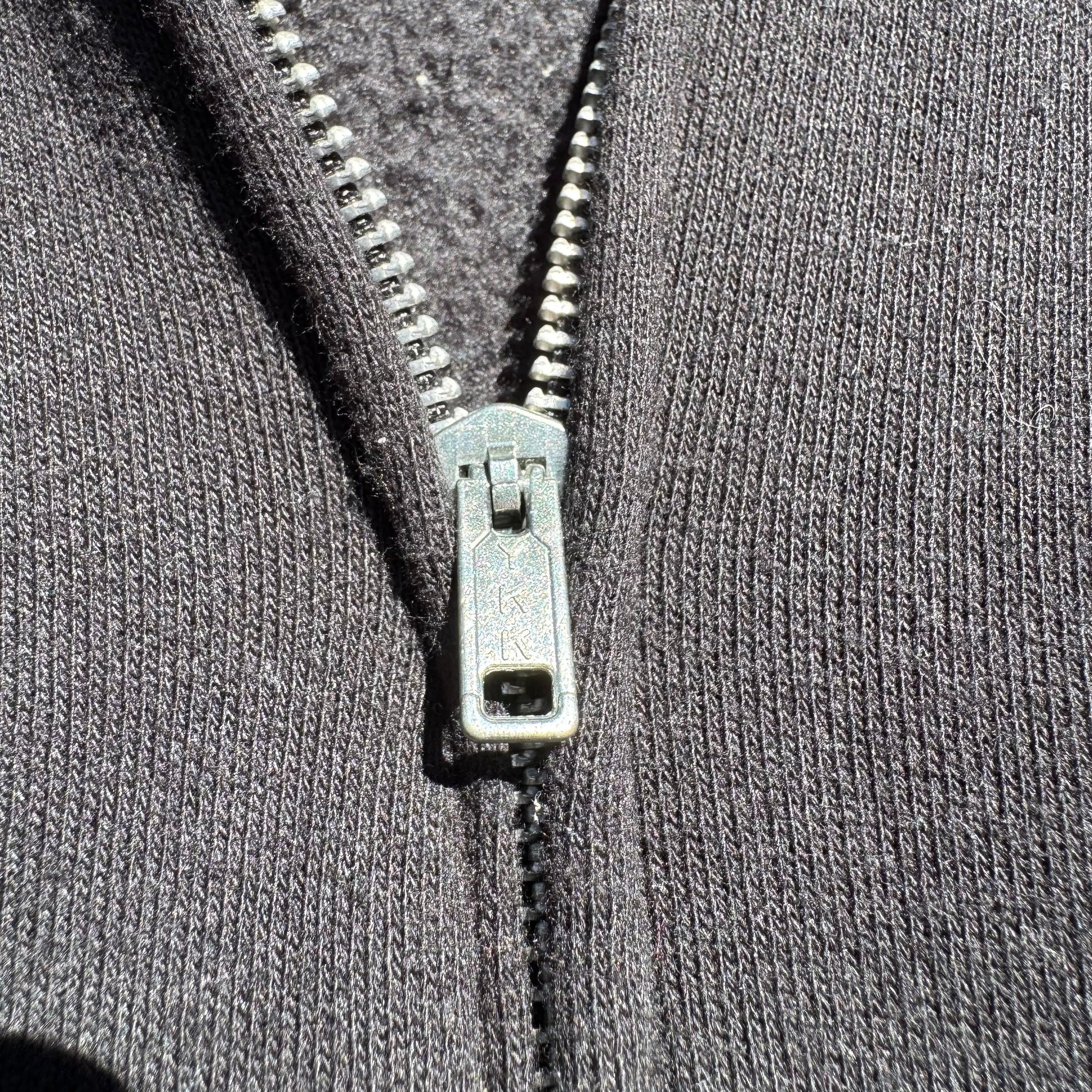 80s-90s Jerzees by Russell Athletic Made in USA Black Zip-Up Hoodie KiiChain Clothing