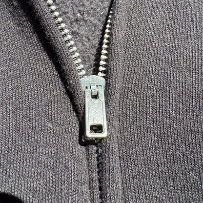 80s-90s Jerzees by Russell Athletic Made in USA Black Zip-Up Hoodie KiiChain Clothing